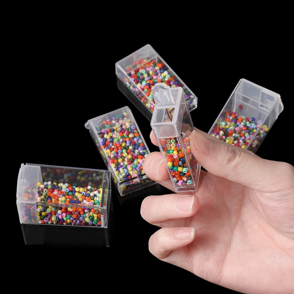 Caja de almacenamiento de plástico con 32/40/42/48/56/64 ranuras para accesorios de joyería DIY, caja organizadora de almacenamiento de cuentas de pintura de diamantes, 1 ud.