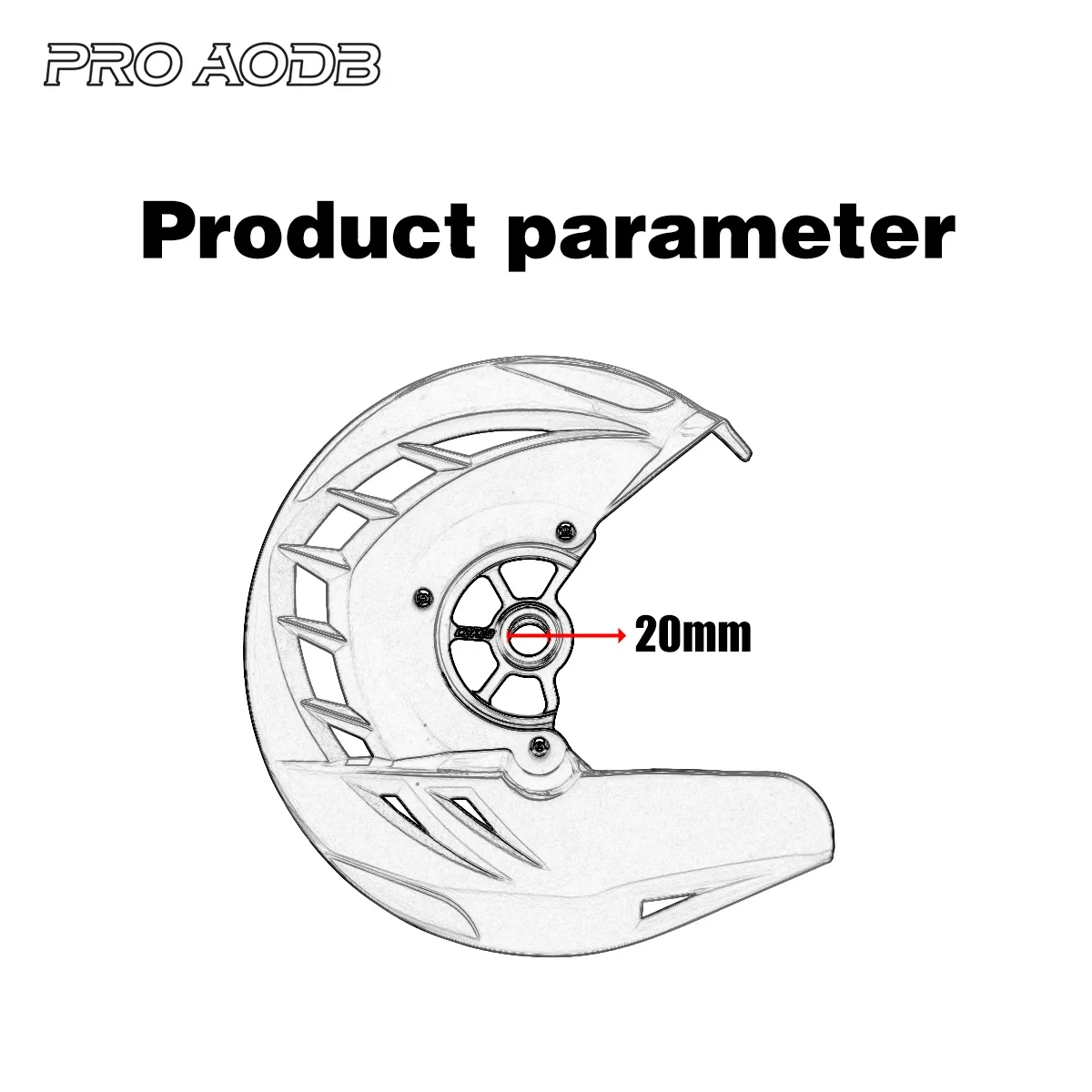 20mm Front Brake Disc Guard For Honda CR125R CR250R 2004-2007 CRF250R CRF450R CRF250X CRF450X 2004-2020 CRF250RX 2019 450RX 2017