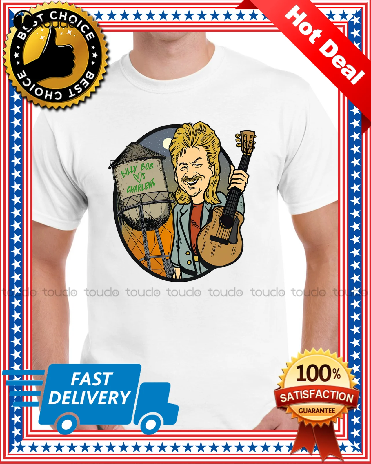 Billy Bob Loves Charlene Joe Diffie T-Shirt Regular Size Xs-5Xl Men Workout Shirt Fashion Tshirt Summer New Popular Streetwear