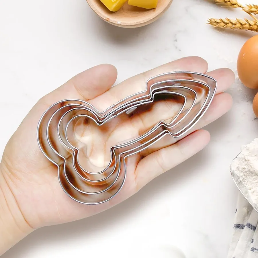 مجموعة مكونة من 4 قطع من قوالب الخبز الإبداعية Ce قوالب البسكويت المصنوعة من الفولاذ المقاوم للصدأ لوازم المطبخ Q-05
