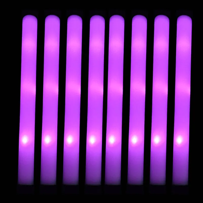 20/30/50/60Pc Aangepaste LED Glow Foam Stick RGB Kleurrijke Glow Sticks Glow in the Dark Cheer Buis Verjaardag Bruiloft Leveranties