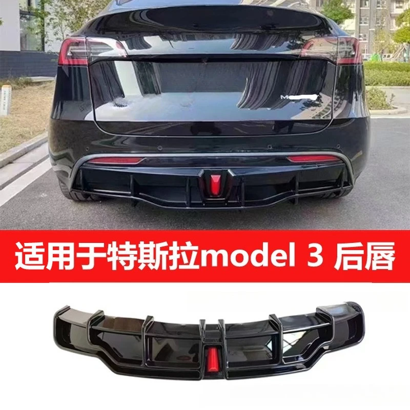 

Лидер продаж для модели 3, модель Y, высококачественный глянцевый черный задний бампер из АБС-пластика, диффузор, сплиттер, спойлер, настройка губ, комплекты кузова