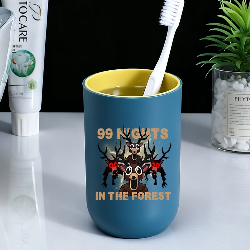 

99 ночей в лесу, чашки для зубных щеток, мультяшные пластиковые чашки для полоскания рта, игровые детские чашки для воды, стекло для ванной комнаты, подарок для мальчиков и девочек