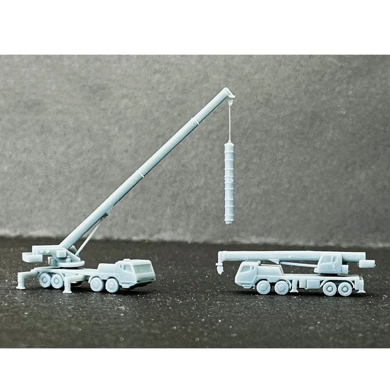 1/700 Scale Military Vehicle Toys PLA Heavy Crane Trunk Model Resin Container Trailer Mould for DIY Hobby Collection