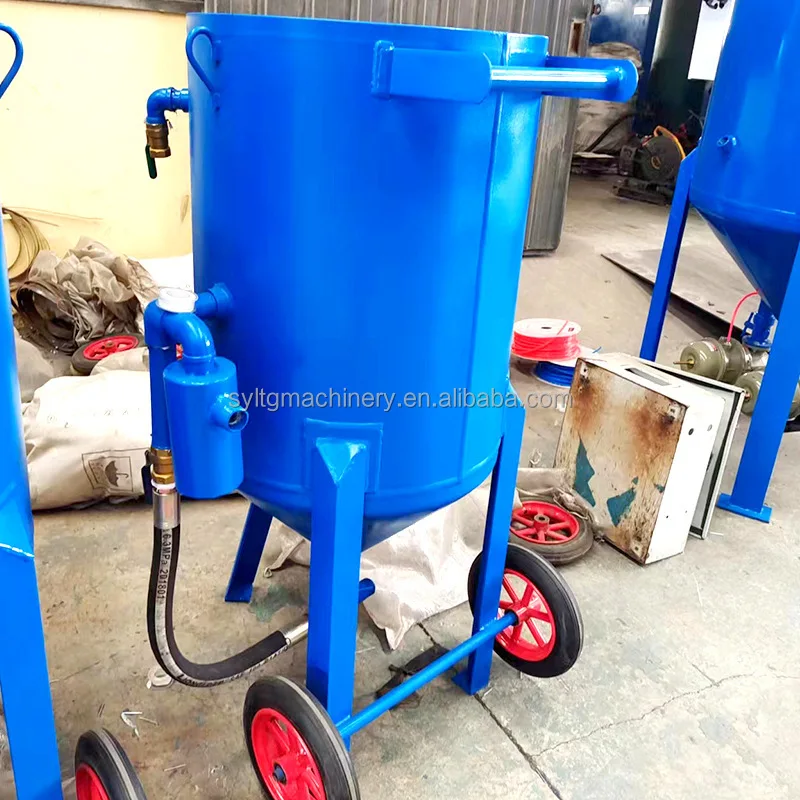 

Rust Remove High Pressure Wet Mobile Sandblaster Pot Manual Sand Blasting Machine Dry Wet Sandblasting Dustless Polishing