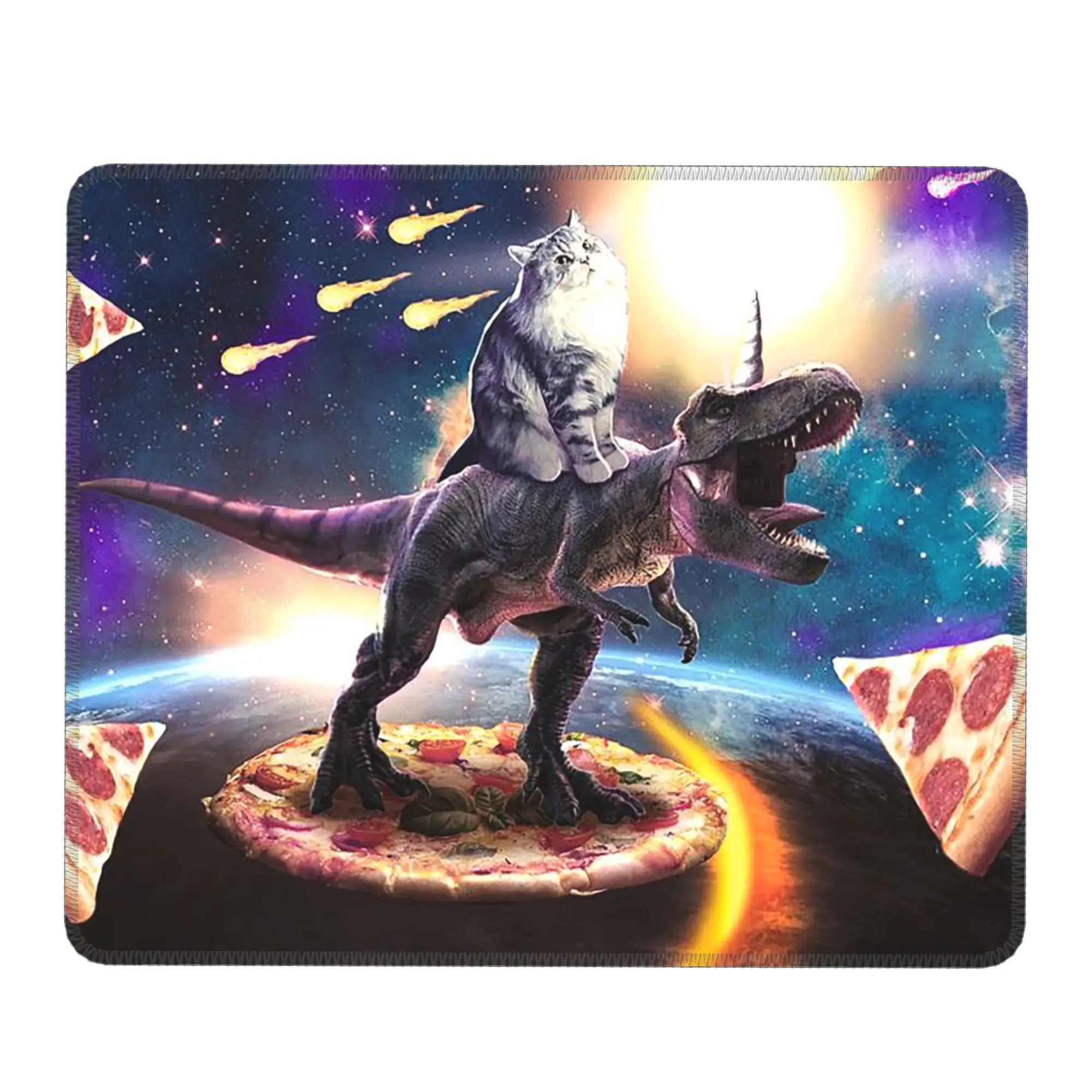 Meme Cat In Space Funny Mouse Pad Computer Keyboard Mouse Mat Gaming PC Laptop Desk Mat Office Accessories Table Mats