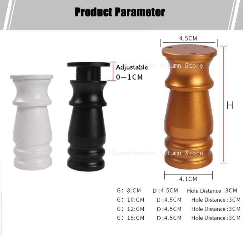 4pcs  Aluminum Alloy Furniture Leg Extra Thick European Sofa Leg With Screw for Sofa Table Cabinet Coffee Desk