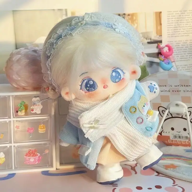 

20cm IDol Doll Anime Plush Cotton Dolls with Flower Baby Change Clothes Cute Stuffed Star Figure Doll Toys Toys Collection Gifts