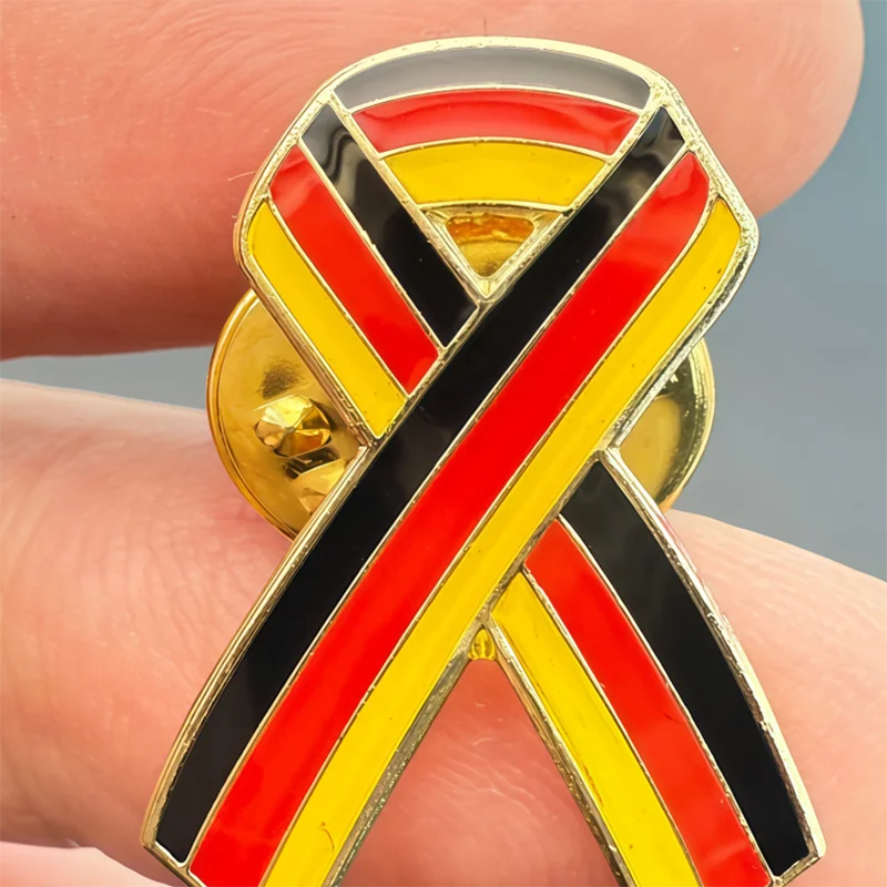 Germany Bow Flag Metal Soft Enamel Lapel Badge Pins Brooches