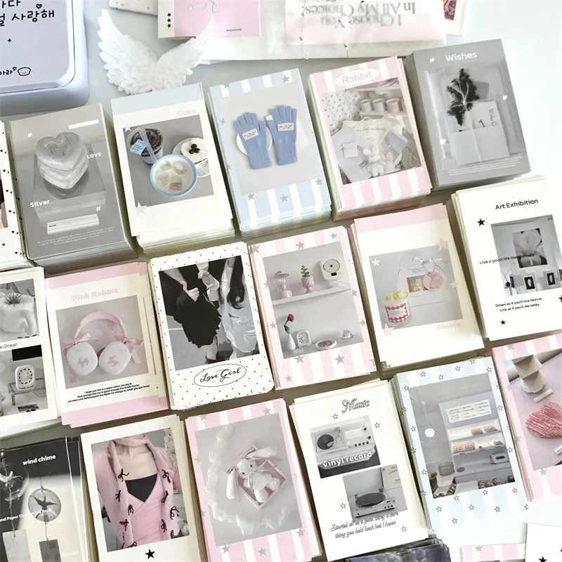 30Pcs Korean Ins Chic Girlish Daily Life Collectible Card K-pop Idol 3-inch Photocards Packing Decorative Card Girl\'s Swop Gifts