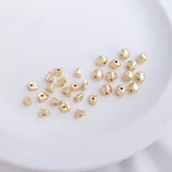 20PCS 14K Gold Filled Irregular Shape Separated Bead DIY Handmade Jewelry Accessories Loose Bead Bracelet Jewelry Materials