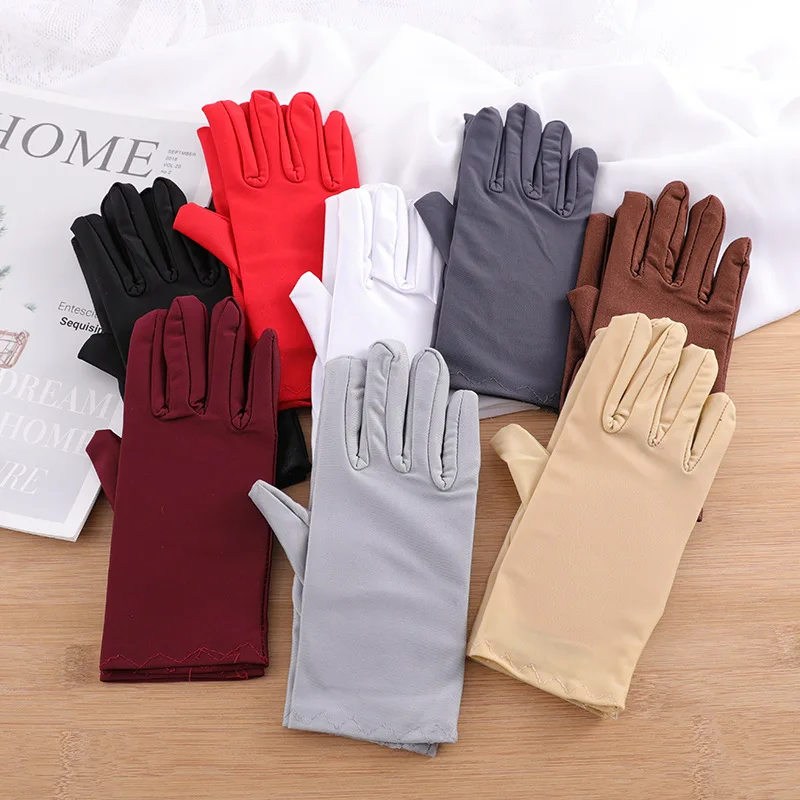 

Women Sunscreen Short Drive Cycling Cover Up Scars Spandex Solid Etiquette Gloves Multicolor Breathable Thin Elasticity Soft