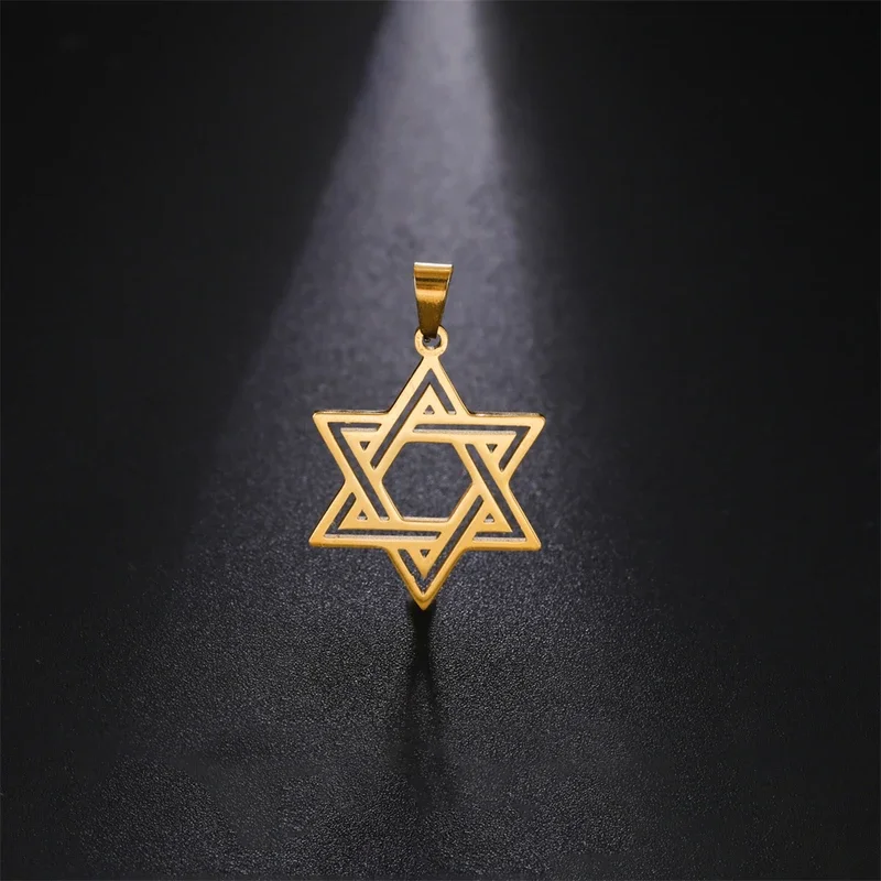 

5PCS David Star Pendant Charm Stainless Steel Jewish Jewelry Accessories Handmade DIY Earrings Necklace as a Gift for Friends