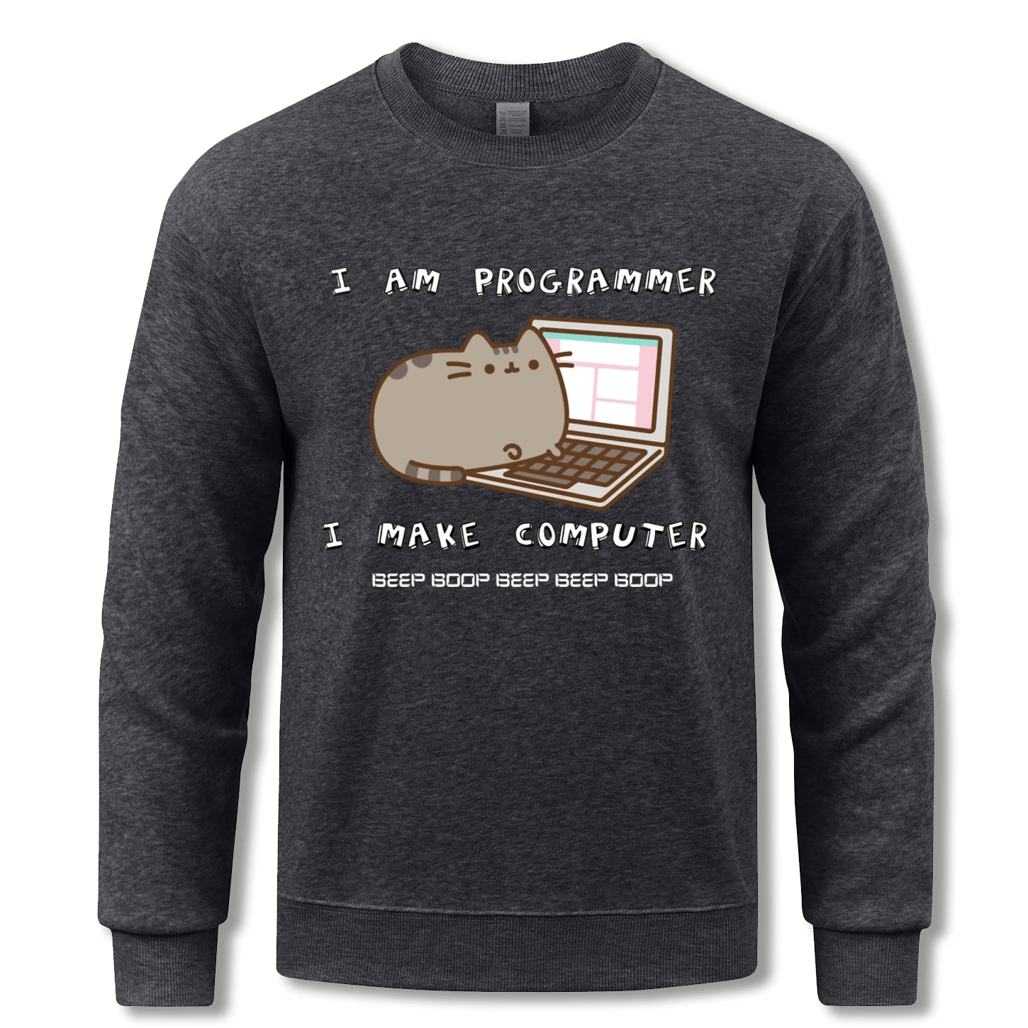 I Am Programmer I Make Computer Men Sweatshirt Fashion Fleece Pullover Retro Casual Long Sleeve Unisex O-Neck Loose Clothes