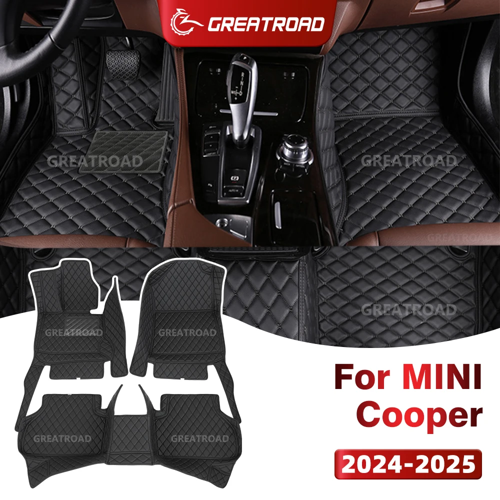 

GREATROAD For MINI Cooper (5-Seat) 2024-2025 Custom Car Floor Mat Auto Carpet Cover Interior Accessories
