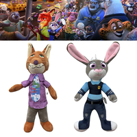 35cm Zootopia2 Character Nick Wilde Judy Hopps Cartoon Plush Soft Cute Toy Doll Model Birthday Christmas Gift for Kids Friends
