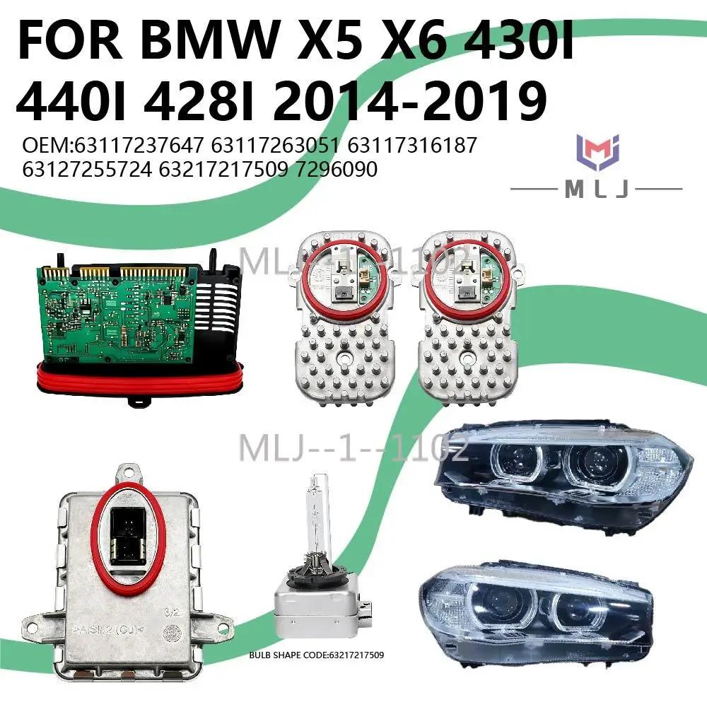 

FOR BMW X5 X6 430i 440i 428i 2014-2019 Car Headlight LED Module Daytime Running Light White 63117237647 63117263051 63117316187