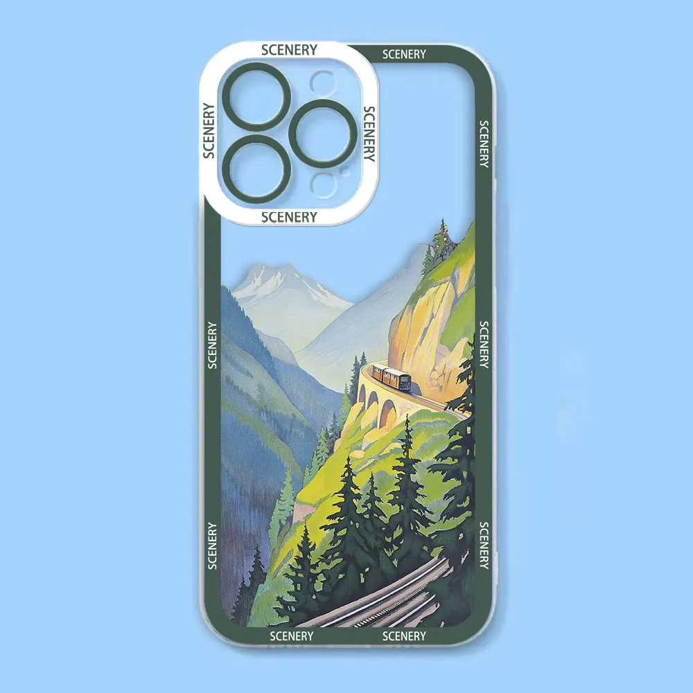 

Cherry Blossoms Snow Mountain Sunset Custom Photo Clear Case For Redmi K40 13C 13 12 12C 10 10C 9 9C 9T 9A 8 7 A1 A2 A3 A5 Case