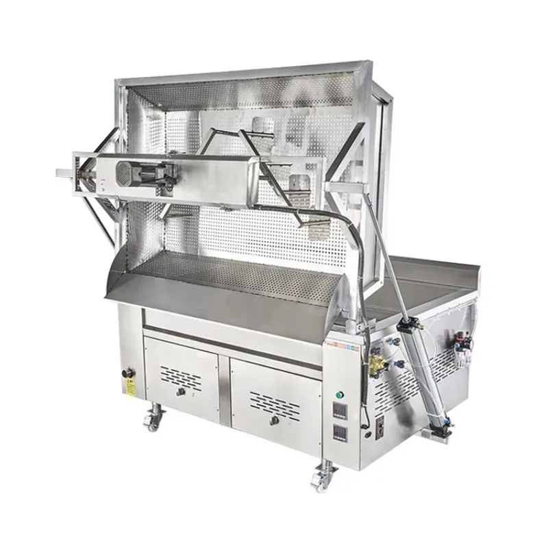 

Industrial 50kg Batch Fryer Gas Electric Automatic Continuous Chips Snacks Donuts Frying Machine Commercial Kitchen Equipment