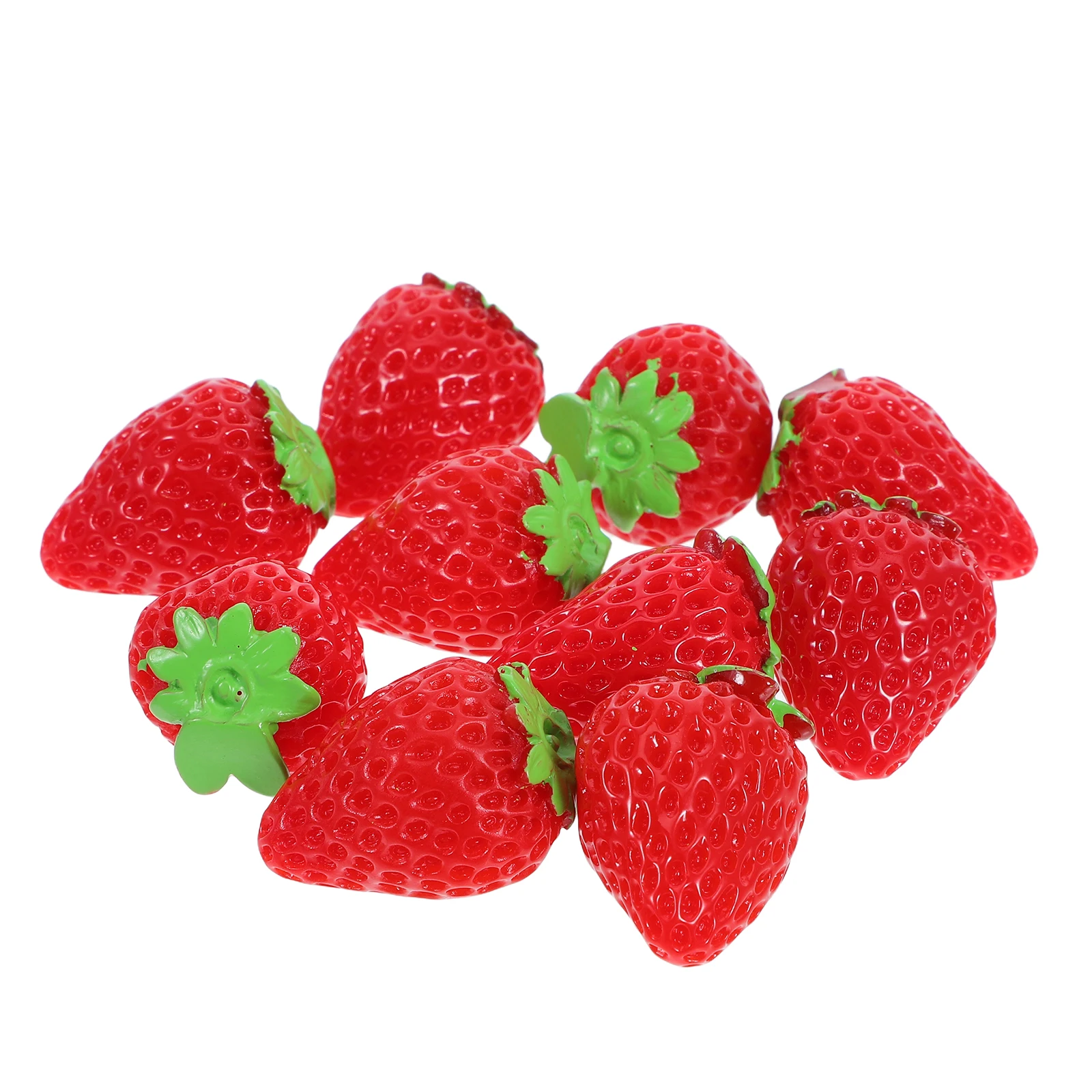 

Resin Strawberries Artificial Fruits Decor Miniature Realistic naments for DIY Home Craft Projects Fruit DisplaysFaux