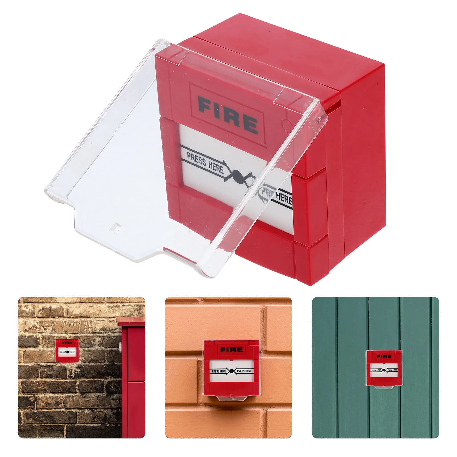 

Resettable Manual Call Point Emergency Fire Alarm Button Bright Color Easy Installation Emergency Alarm Switch Fire Reset Button