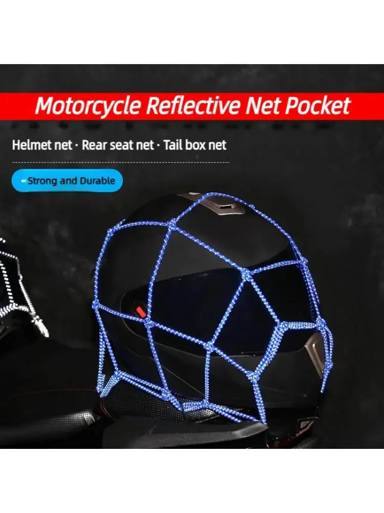 AliExpress NONE Motorcycle Cargo Net 40x40cm Motorbike Bicycle Elastic Net For Helmet Storage Bungee Fuel Tank Luggage Mesh Net With Hooks