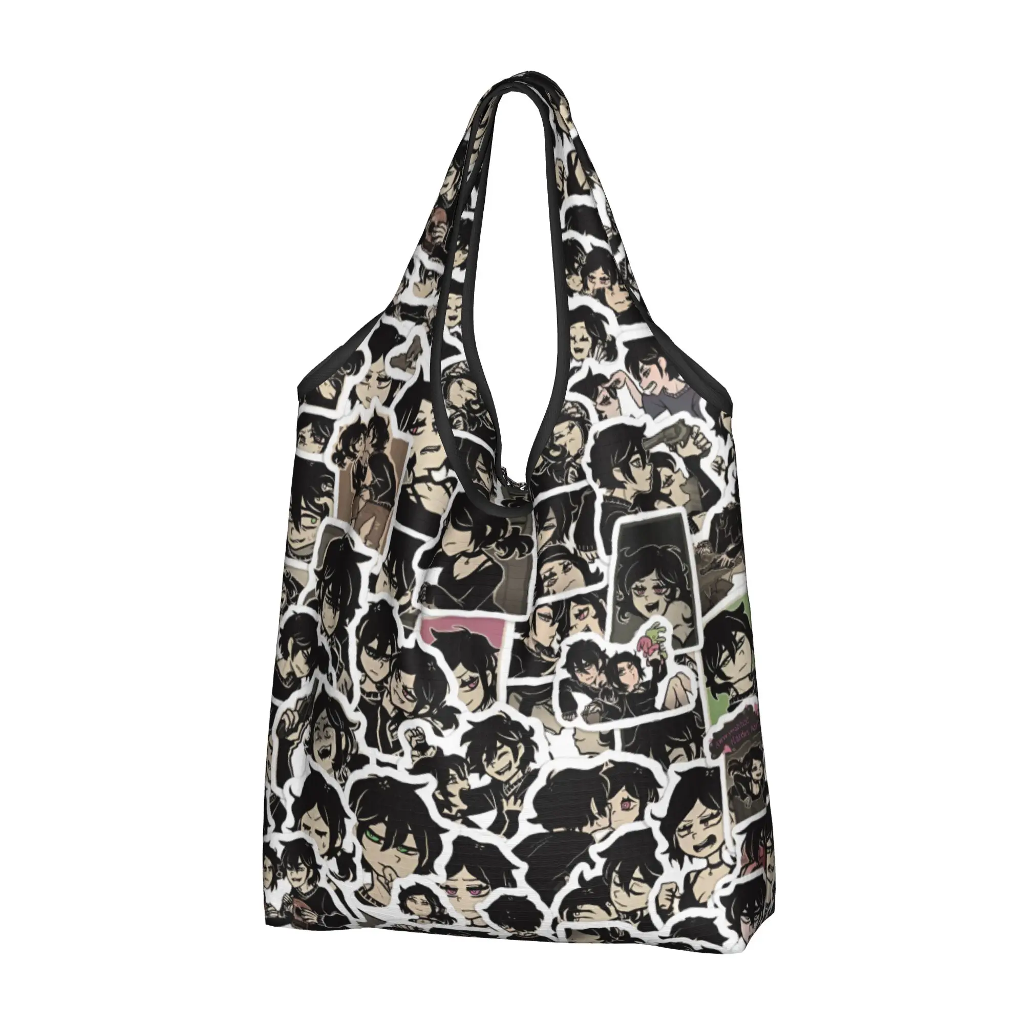 Fashion Print A-Andys L-Leyleys Anime Tote Shopping Bags Portable Shopper Shoulder Comic  Handbag