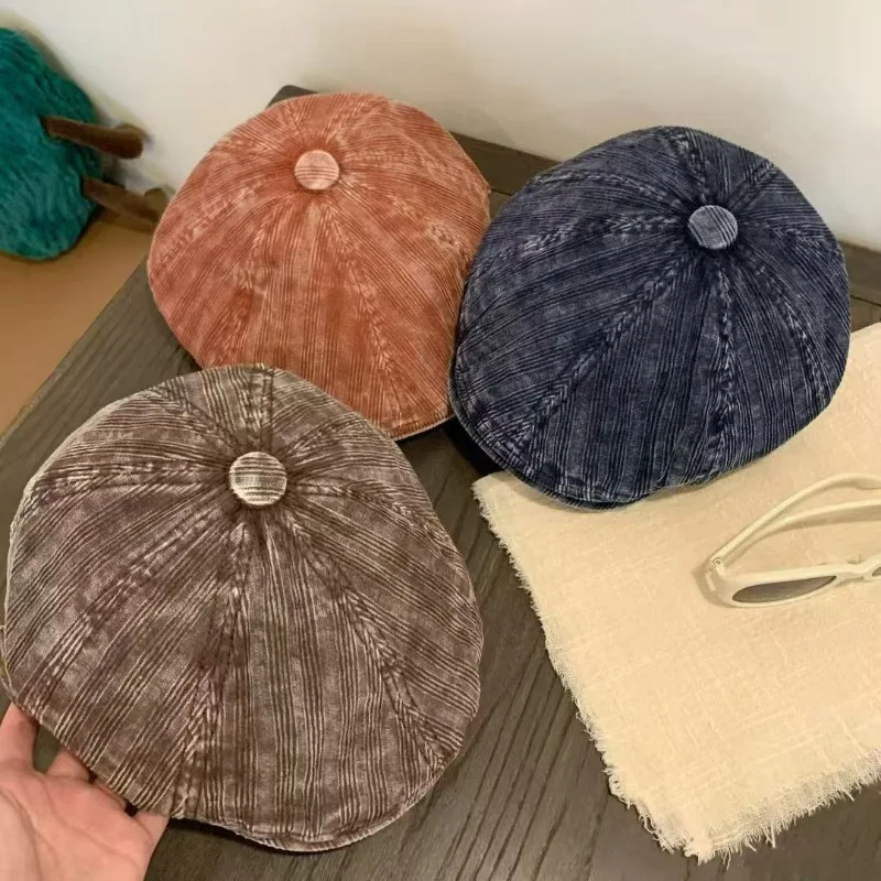 1 قطعة قبعة جولف مثمنة على الطراز البريطاني القديم ، قبعة موزع الصحف للرجال ، جميع المواسم. قبعة بيريه متعددة الاستخدامات ثنائية اللون ، مناسبة للتجمعات