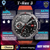 T-Rex 3 Outdoor Smart Watch 6 Satellite Systems Dual Band GPS 48mm AMOLED 50M Freediving 20 Days Battery Life Sports Smart Watch