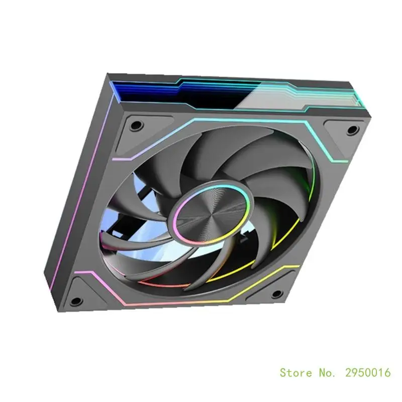 Advanced Cooling 120mm PWM PC Fan with ARGB Lighting, Infinitys Mirror Design for Desktops and Workstations