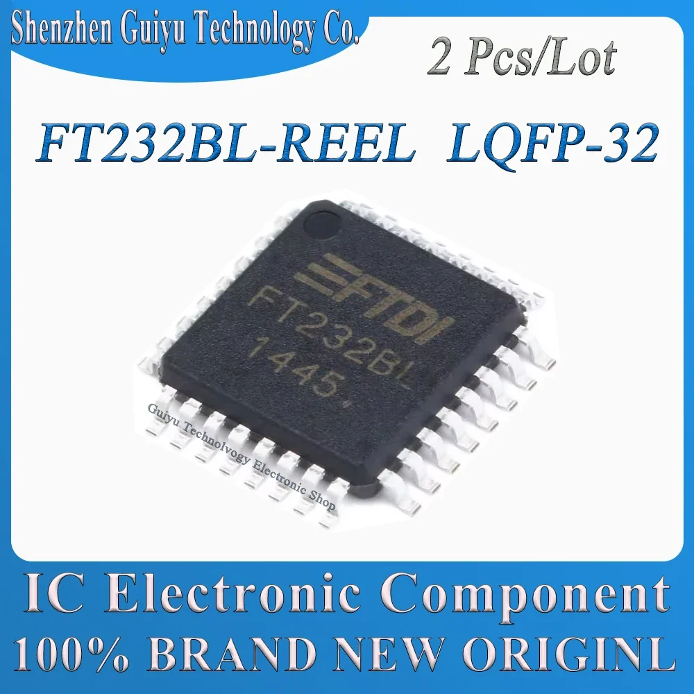 

2 Pcs/Lot FT232BL-REEL FT232BL FT232 LQFP-32 IC USB Chip