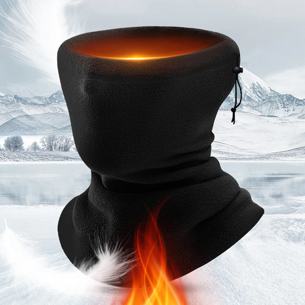 Autumn Winter Windproof Balaclava Motorcycle Face Mask Men Women Motorcycle Half Face Mask Warm Fleece Neck Scarf Riding Biker