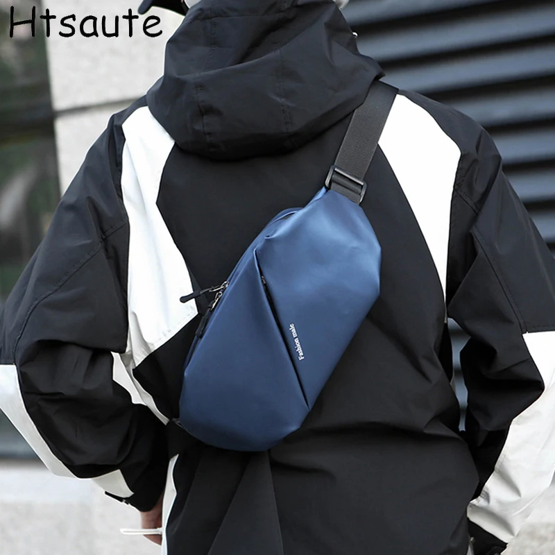 

Casual Men's Crossbody Bags Nylon Sling Bag Male Fanny Pack Sport Chest Bag for Man Black Shoulder Bags New Fashion Crossbody