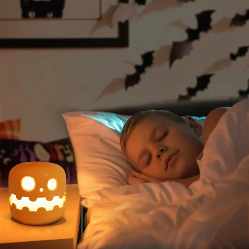 ABRE-luz nocturna de calabaza, luz nocturna recargable por USB para decoración del hogar, adornos de decoración de habitación, regalo perfecto para niños