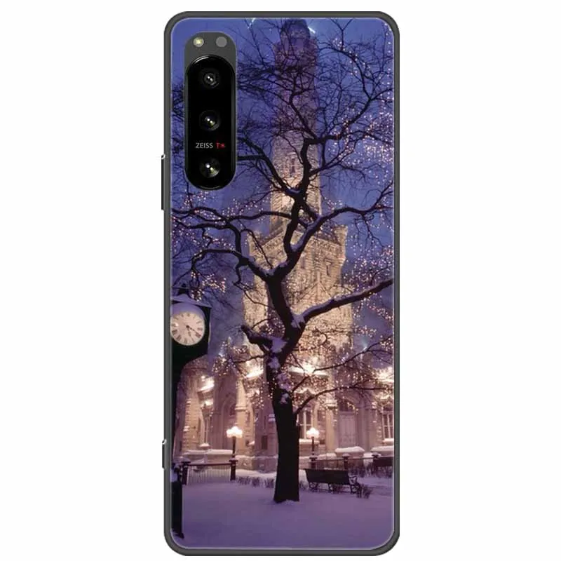 For Sony Xperia 5 / 5 II / 5 III Case Fashion Silicon Black Soft Bumpers for Sony Xperia5 III 5III Phone Cases Lovely TPU Shells