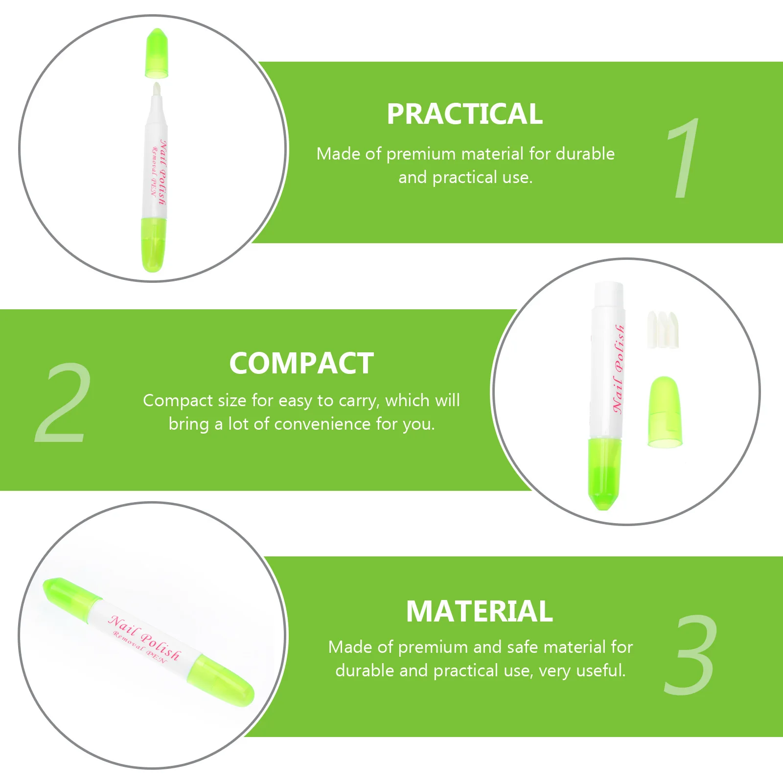 10개입 리무버 펜 휴대용 매니큐어 교정 도구 에나멜 네일 아트 교정 펜 청소 네일 아트 용품 액세서리