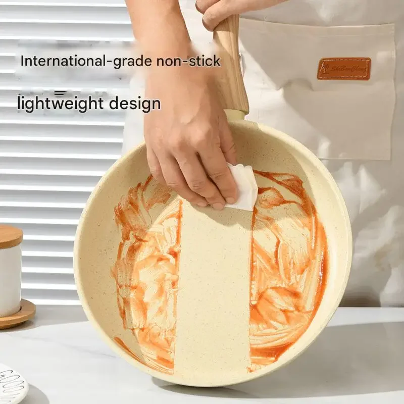 Maifan stone Pan Steak Frying Pan Stir-fry Wok Ceramic Omelette Household Non-stick pan, gas stove induction cooker  universal view 3