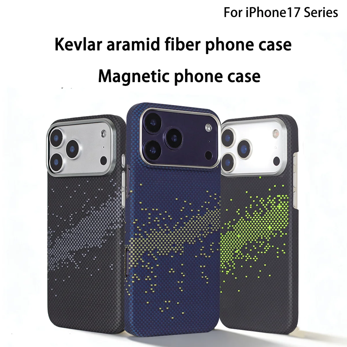 

Чехол для iPhone 17 Pro Max из настоящего карбона и кевлара, защитный чехол для мобильного телефона 17