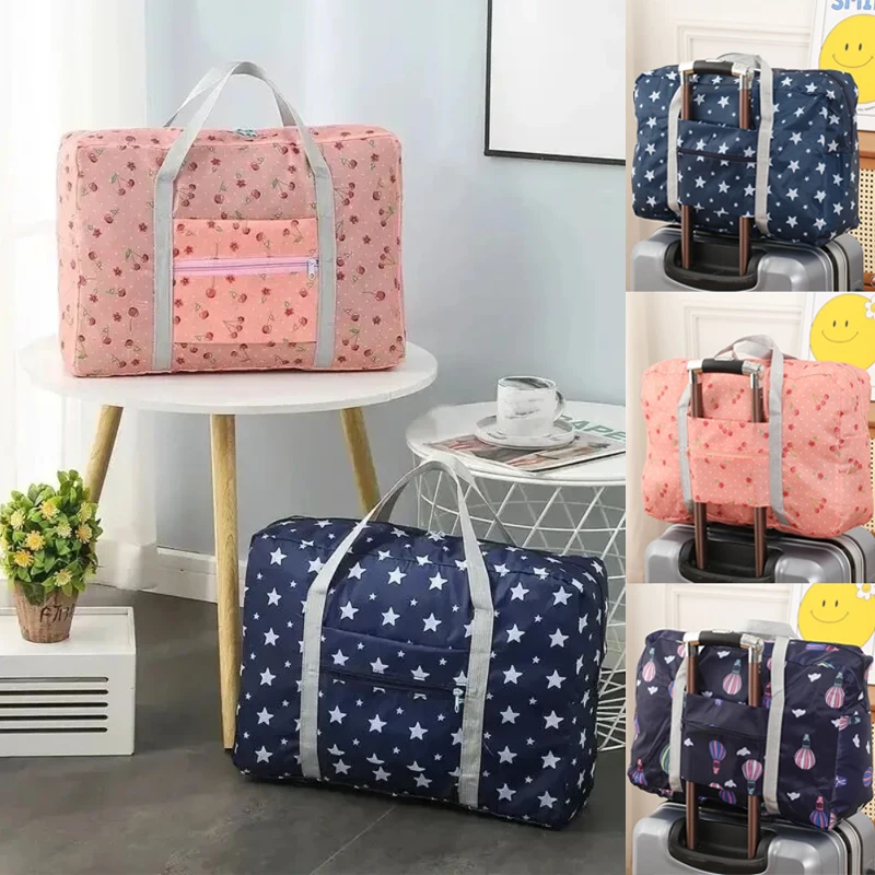 

Large Capacity Foldable Travel Bags Nylon Bag Women Men Travel Storage Clothes Packaging Organizer Luggage WaterProof Handbags