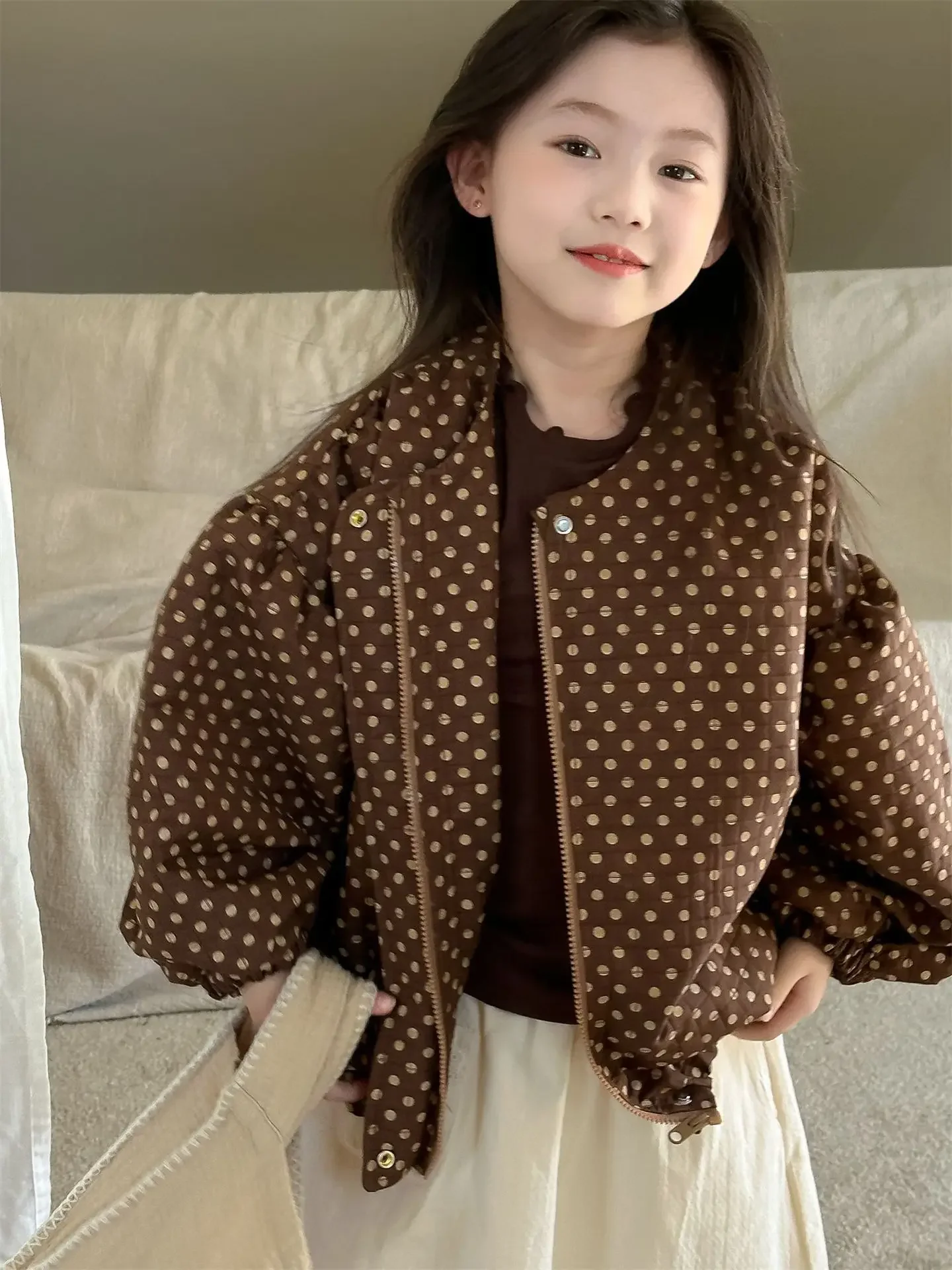 

Undershirt T-shirt Childrens Clothing Girl Autumn New Children Long Sleeves Solid Color Versatile Tops Simple Fashion 2024 Solid