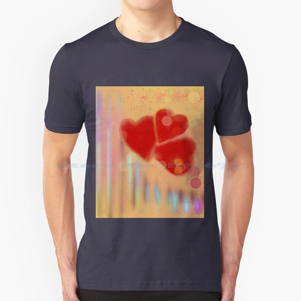 Heart T Shirt 100% Cotton Tee Latest Fashion Latest Design New Arrival New Fashion New Design Abstract Acrylic Painting Oil