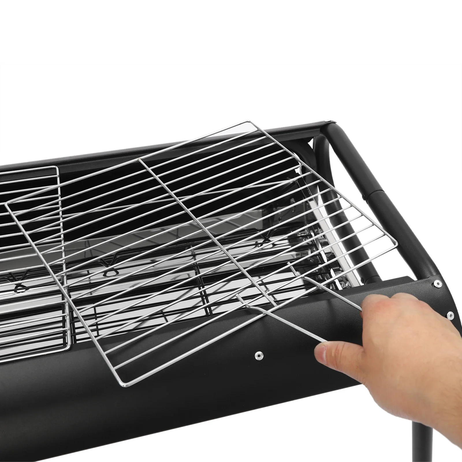 휴대용 숯불 바베큐 그릴 – 간편한 설치 및 야외 요리 및 피크닉을 위한 컴팩트함