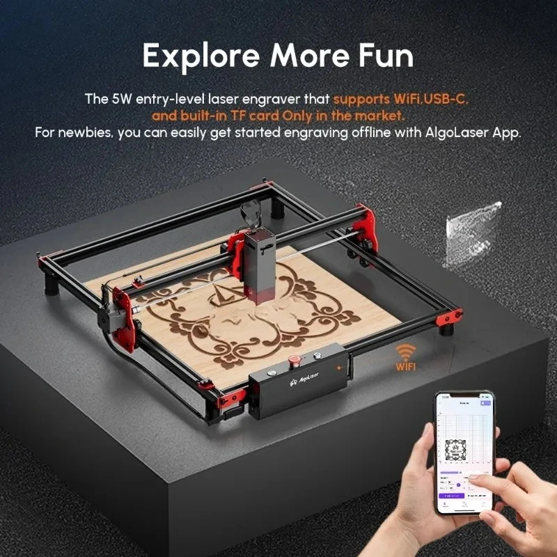 Mini 3D kleine DIY lasergraveermachine voor metaal, leer, glas, sieraden, hout, kristal, acryl, leer, plastic