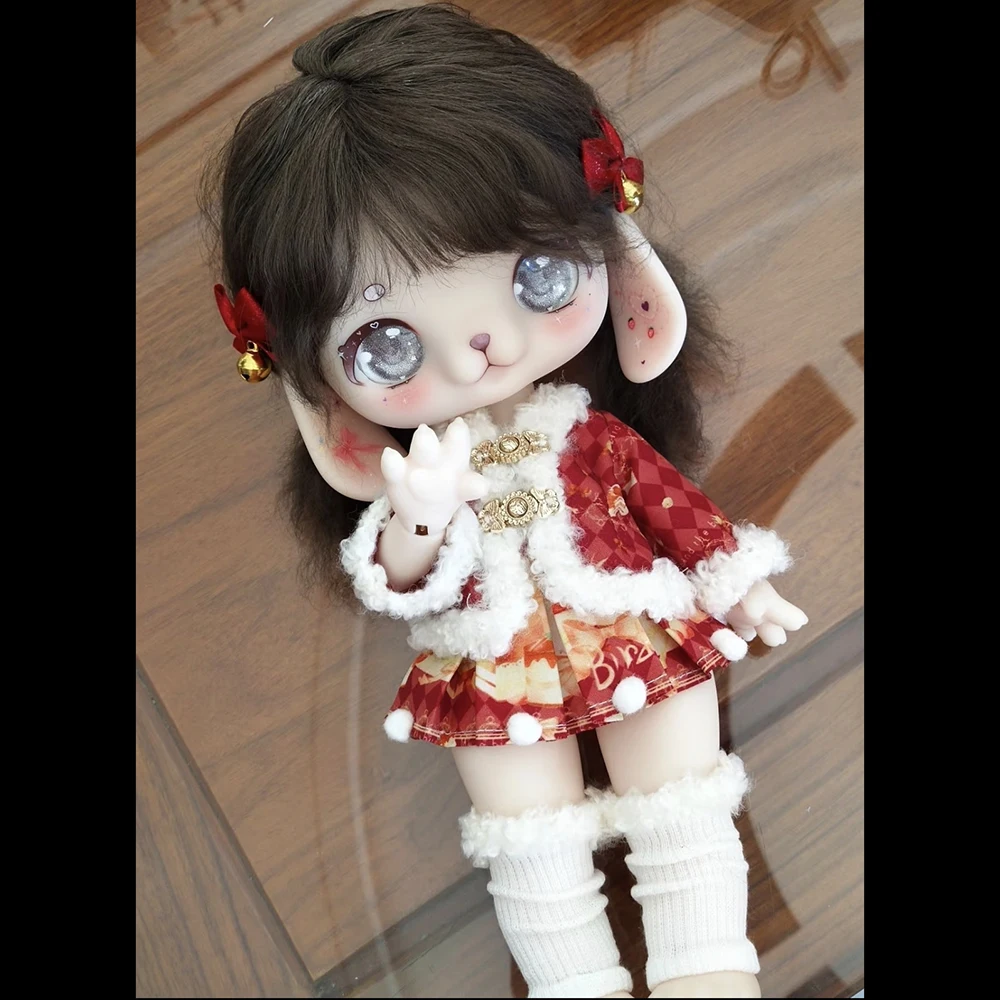 New 1/6 BJD Doll No Makeup Resin Material DIY Lovely Rabbit No Makeup Doll Head Doll Toys Gifts