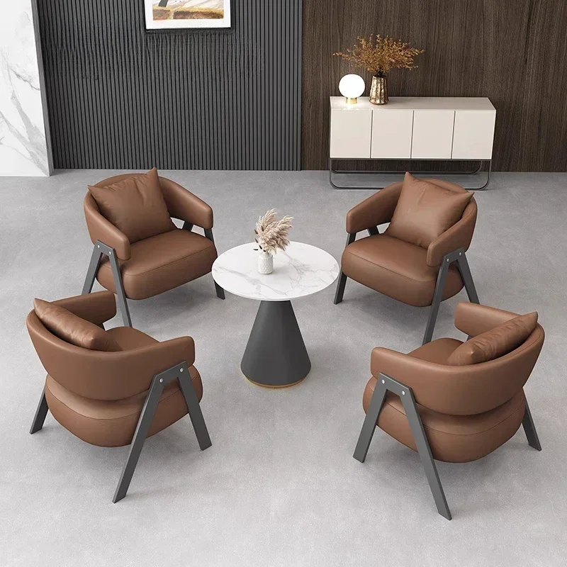 

Балконные скандинавские стулья, набор из 4-х современных стульев с откидной спинкой для приема, дизайнерские стулья для офиса, роскошная мебель для дома Lazy Sedie Da Soggiorno