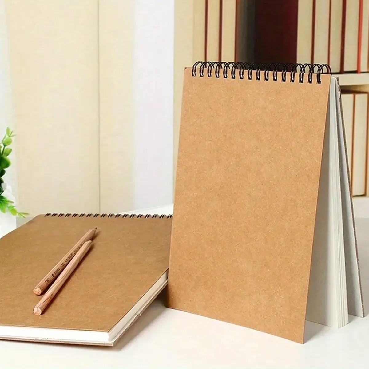 1 Vintage Cowhide Sketchbook, Watercolor Paper, Top Spiral Binding, 1 Pack of 30 Sheets, Acid Free Art Sketchbook view 5
