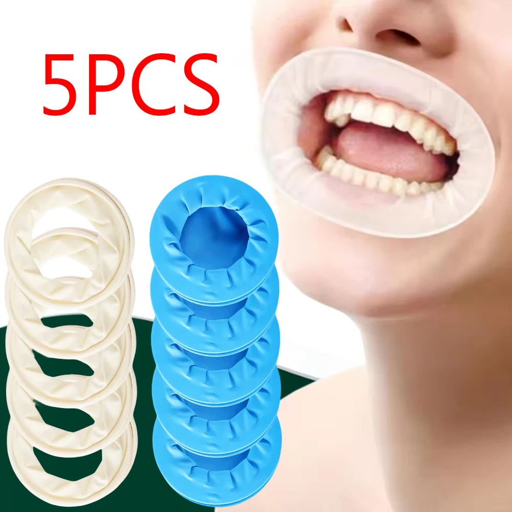 

Sterile Disposable Dental Mouth Opener | White Blue Cheek Retractor with Isolation Barrier | Rubber Dental Exam Tools Kit