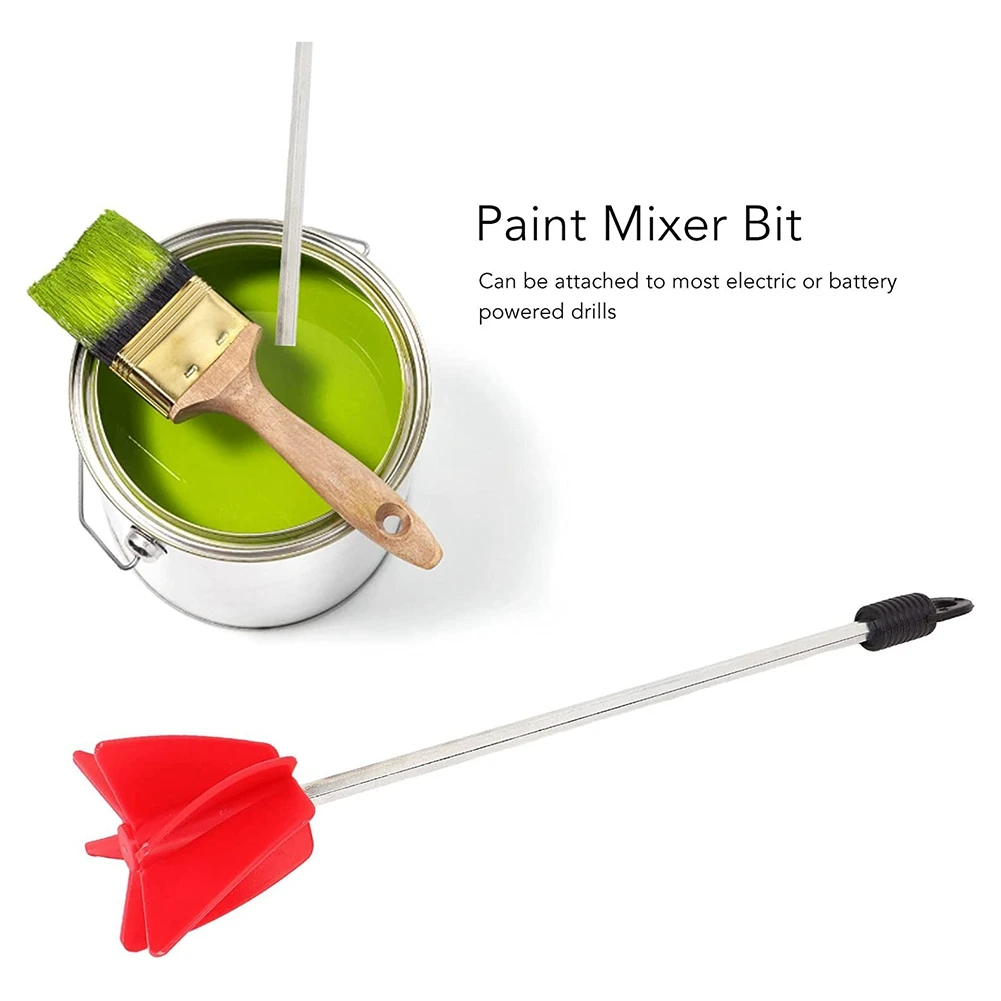 A09G-Mezclador de pintura, mezclador de pintura, mezclador de taladro, agitador de pintura para taladro, accesorio mezclador