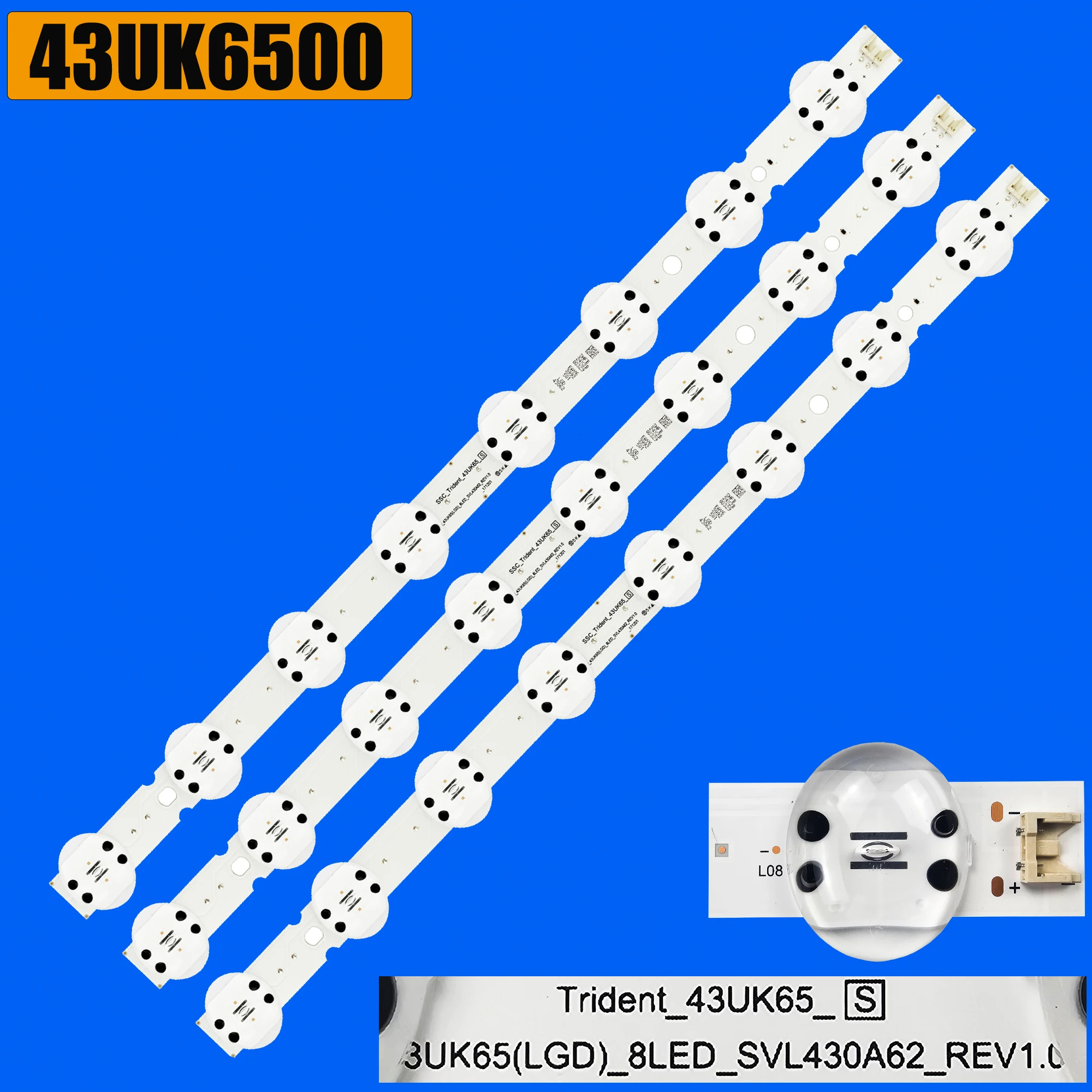 LED Backlight Strip for 43UK6500 43UK6750 43LK6100PLA 43UK6500AUA 43UK6500MLA 43UK6500PLA 43UK6500PLB 43UK6510PLB 43UK6500PLC