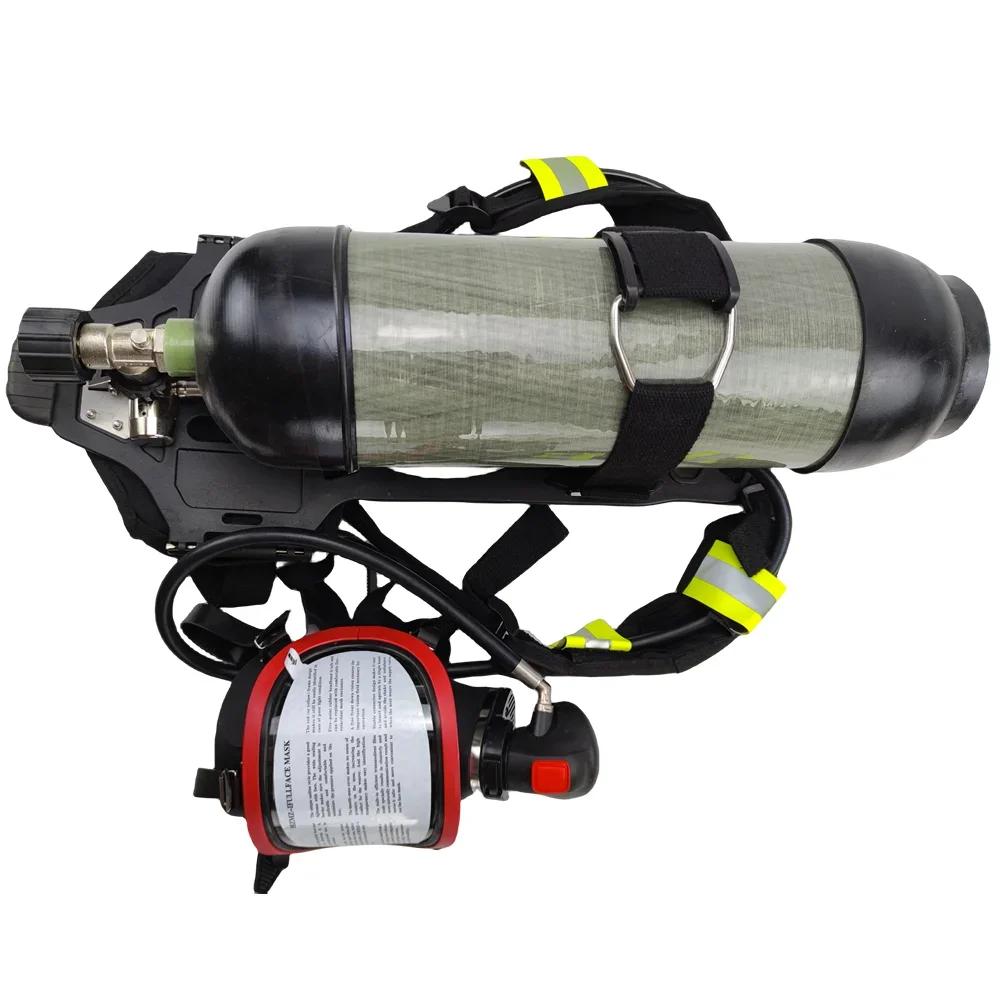 For ANBEN FIRE 4500PSI Fire Fighting Equipment EN137 Carbon Fiber Cydiner 6.8L 300 bar scba breathing apparatus SCBA